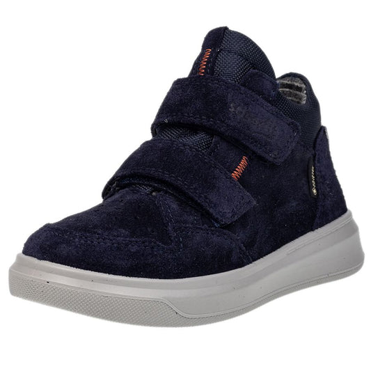 Front view of SUPERFIT GORE-TEX Knöchelschuh COSMO 6469-80 navy shoe on white background