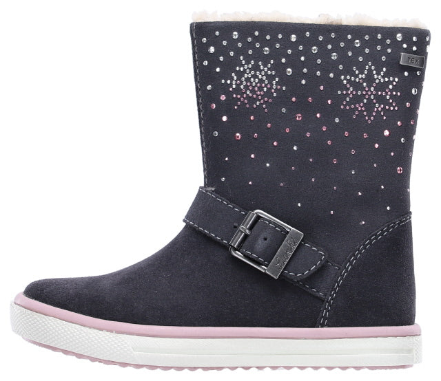 LURCHI TEX Stiefel SAVI 13697-25, grau, Pailletten - stylish and comfortable boots for girls