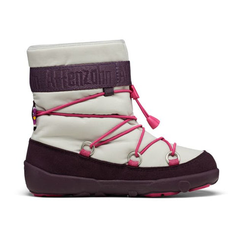 Vegan snowy vogel boots in purple, light grey, and pink from AFFENZAHN TEX