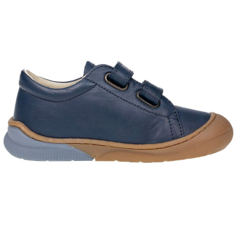 Side view of NATURINO Halbschuh GABBY showing navy and celeste design