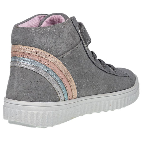 LURCHI Knöchelschuh YADE 37025-25 in grey with rainbow detailing, perfect for rainy days and stylish outings