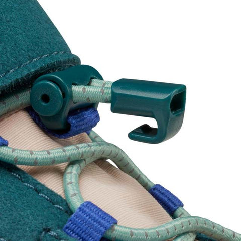 Front view of SFOLI TEX Knöchelschuh TREKKI shoes in pink and petrol