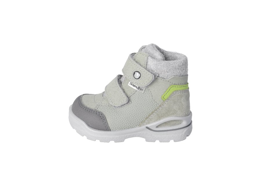 RICOSTA SYMPA-TEX Knöchelschuh FINN- eukalyptus - Front view of the durable and comfortable eukalyptus-colored ankle shoe for kids