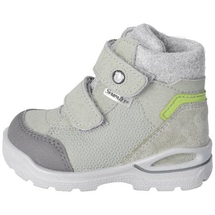 RICOSTA SYMPA-TEX Knöchelschuh FINN- eukalyptus - Front view of the durable and comfortable eukalyptus-colored ankle shoe for kids