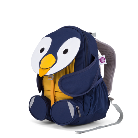 Large friendly penguin design Affenzahn backpack, perfect for kids' school or travel