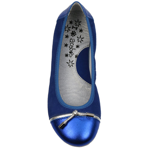 ACEBO'S Ballerina 5900 in royalblau metallic - stylish and comfortable footwear for everyday wear and special occasions