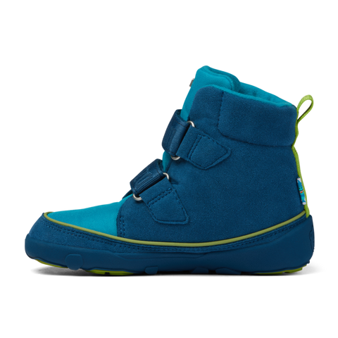 Close up of AFFENZAHN TEX Stiefel VEGAN COMFY HAI - petrol - grün boots in petrol green color