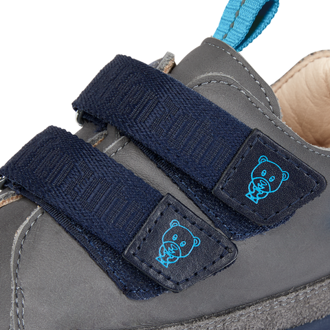 AFFENZAHN Barfuß Halbschuh BUDDY BÄR in dark grey and dark blue, perfect for playtime