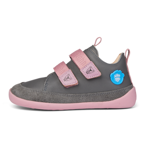 AFFENZAHN Barfuß Halbschuh BUDDY KOALA - dunkelgrau - altrosa