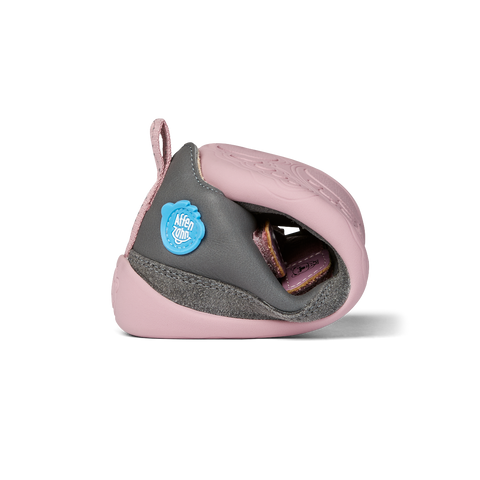 AFFENZAHN Barfuß Halbschuh BUDDY KOALA - dunkelgrau - altrosa