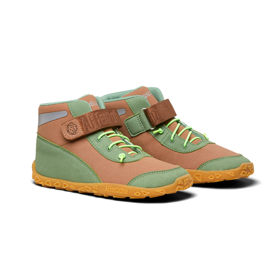 AFFENZAHN Barfuß Knöchelschuh VEGAN DREAMER - grün - braun