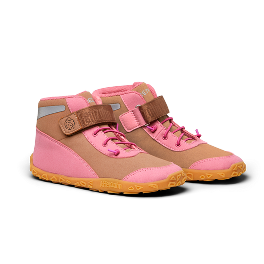 AFFENZAHN Barfuß Knöchelschuh VEGAN DREAMER - rosa - braun