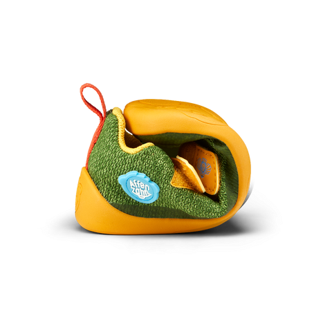 Colorful green, yellow, and red AFFENZAHN Barfuß Halbschuh KNIT HAPPY PARADIESVOGEL product image