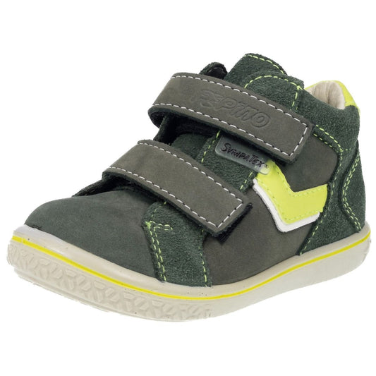 RICOSTA SYMPA-TEX Knöchelschuh LAIF - oliv in olive color, front view, with lace-up design and sturdy sole for outdoor activities
