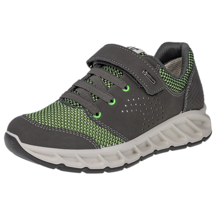 PRIMIGI GORE-TEX Halbschuh 18740 in grey and neon green, a durable and waterproof shoe for kids