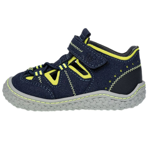  Navy and neongelb RICOSTA Barfußschuh Halbsandale JERRY for kids