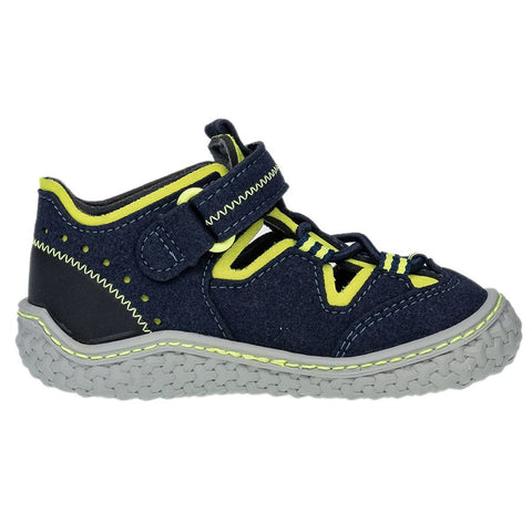 A navy and neon yellow RICOSTA Barfußschuh Halbsandale JERRY in a stylish design
