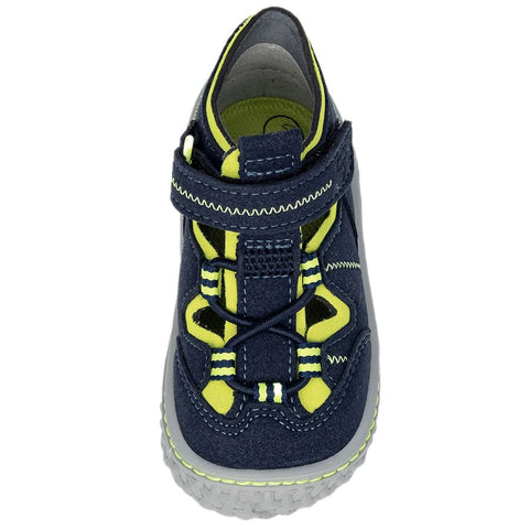 Durable and stylish navy and neongelb boys' sandal for summer