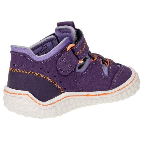 Side view of the orange RICOSTA Barfußschuh Halbsandale JERRY