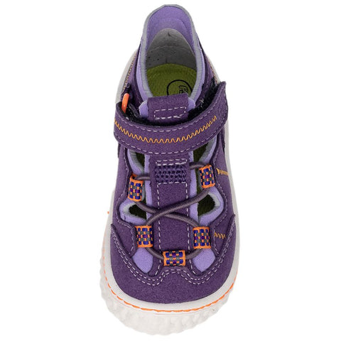 Top view of RICOSTA Barfußschuh Halbsandale JERRY in orange - lila