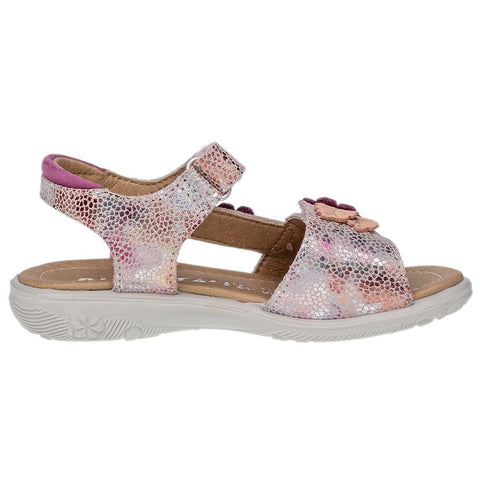 Side view of RICOSTA Sandale CILLA - rosé - beere, highlighting the sturdy sole and stylish design