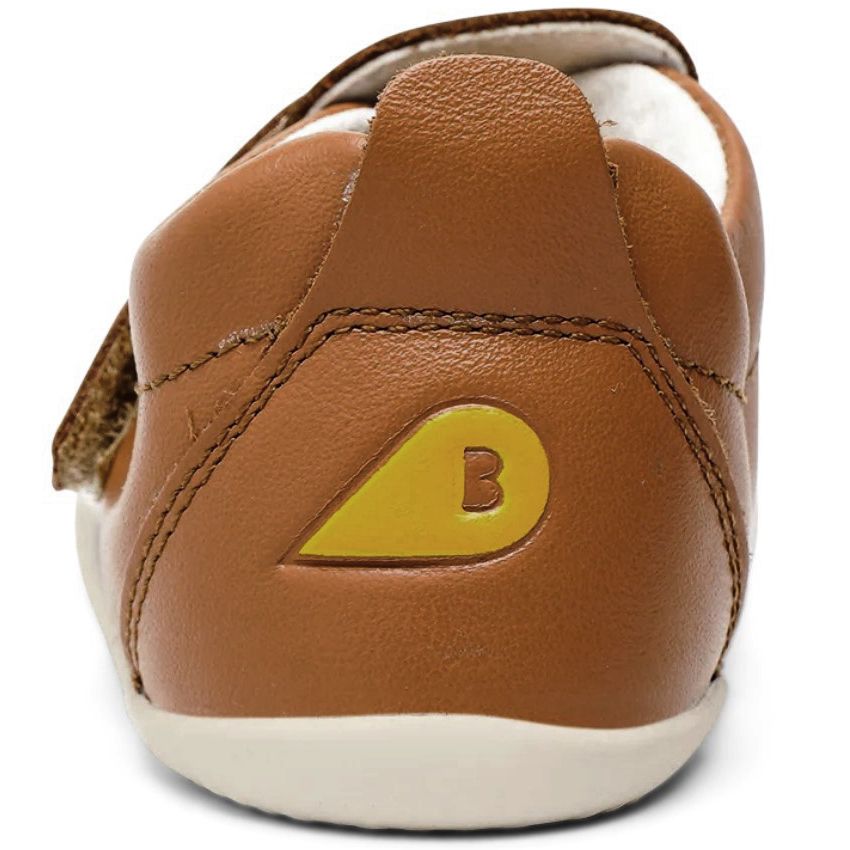 BOBUX PreWalker XP GO 501037 in cognac, a premium leather baby shoe with flexible sole for early walkers