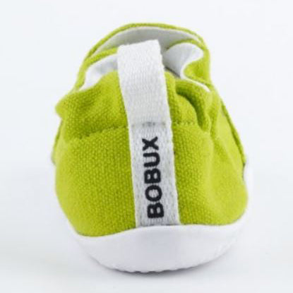 Soft and comfortable lime green BOBUX PreWalker XP SCAMP 501704 baby shoes for pre-walkers