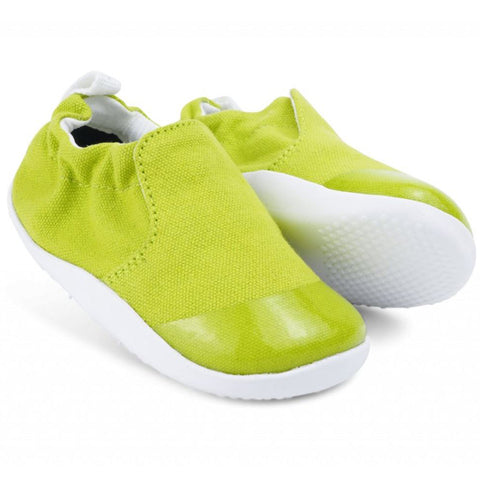 BOBUX PreWalker XP SCAMP 501704 - lime baby shoes with lime green leather outer and flexible sole