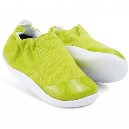 BOBUX PreWalker XP SCAMP 501704 - lime baby shoes with lime green leather outer and flexible sole