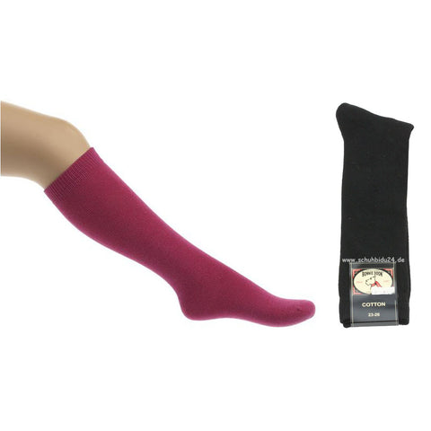 Schwarze Baumwoll-Kniestrümpfe von BONNIE DOON, Modell BD833502, kniehoch