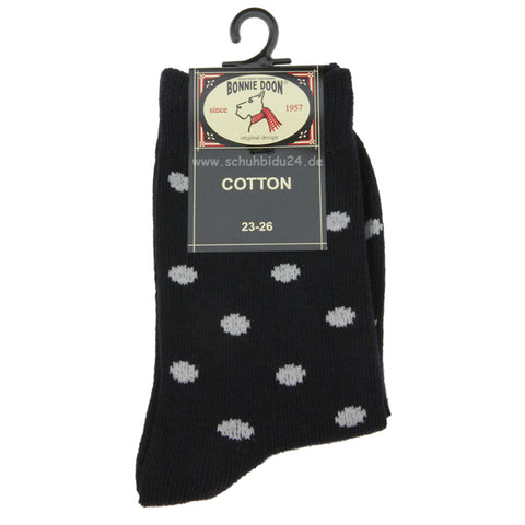  Hochwertige Damensocken mit stilvollem Punkte-Design in Schwarz