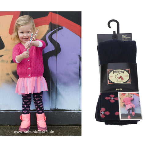 BONNIE DOON Strumpfhose Baby BN454920 Blumen - navy-pink 