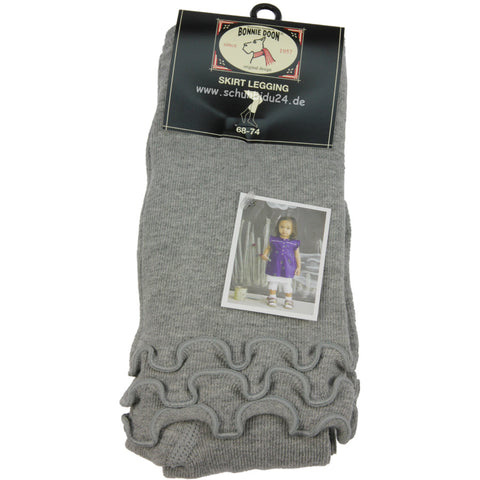 Hellgraue Leggings mit Frou Frou Rock Detail