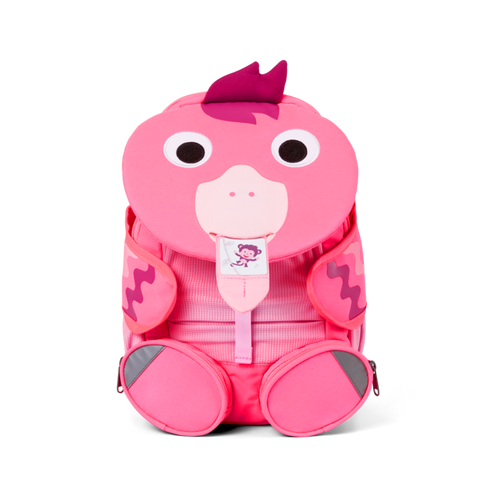 A bright and colorful AFFENZAHN Rucksack GROSSER FREUND - FLAMINGO NEON
