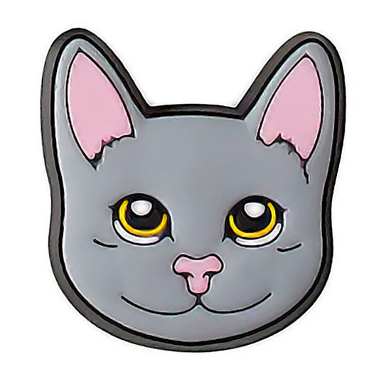 Ein graues Katzen-Jibbitz für CROCS, eine lustige und niedliche Schuhdekoration