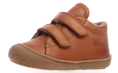 NATURINO Halbschuh COCOON in cognac color, lined and comfortable for kids