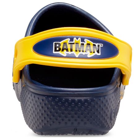 Comfortable navy CROCS BATMAN PATCH CLOG 207470-410 featuring iconic Batman logo