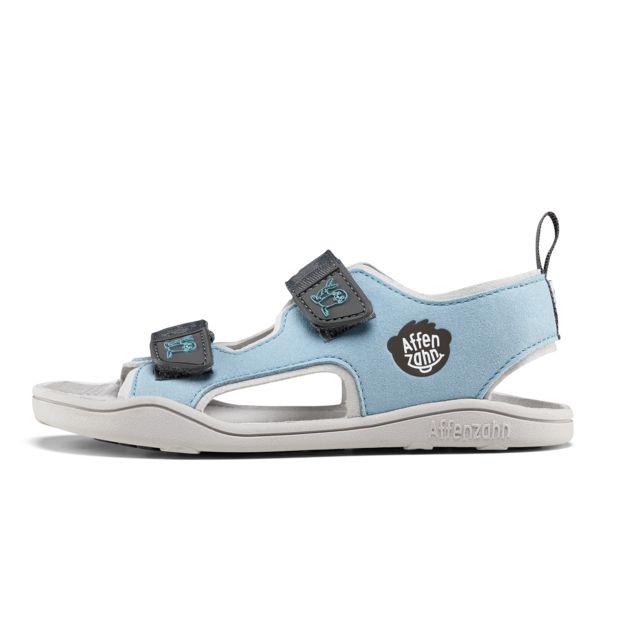 Light blue and gray AFFENZAHN vegan airy robb barefoot sandal product image