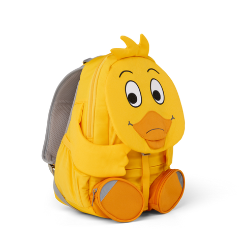 AFFENZAHN Rucksack GROSSER FREUND - DIE MAUS ENTE: a colorful, animal-shaped backpack featuring a mouse and duck design, ideal for kids' school or travel use