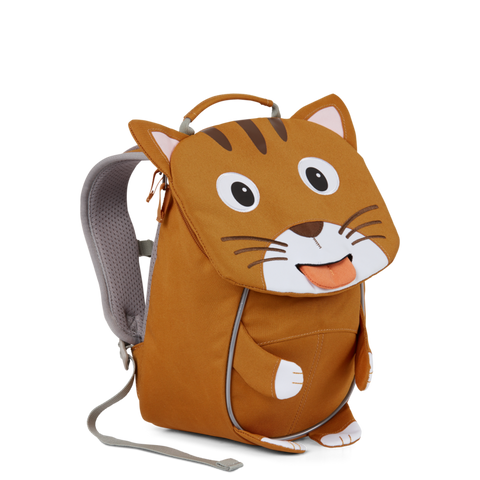 Brauner Rucksack mit Katzenmotiv für Kinder von AFFENZAHN