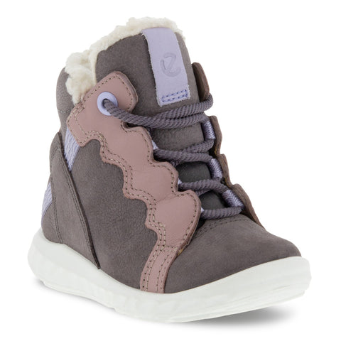 GORE-TEX waterproof Knöchelschuh in altrosa and flieder color combination