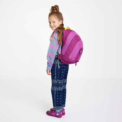 Colorful AFFENZAHN Abenteuerrucksack DAYDREAMER with bird design, perfect for kids' outdoor adventures and school days
