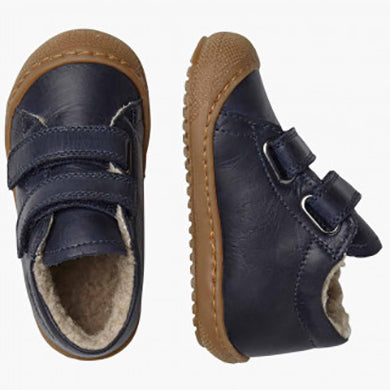 NATURINO Halbschuh RACOON - navy - gefüttert: a stylish and warm navy blue half shoe for kids