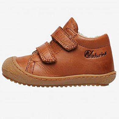 NATURINO Halbschuh RACOON in cognac color with warm lining 