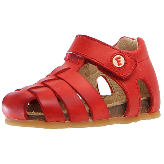 Red NATURINO Halbsandale ALBY featuring comfortable design and durable construction for kids' outdoor activities