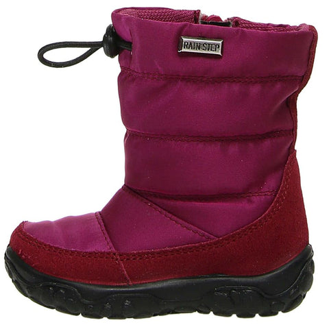 Girls' fuchsia NATURINO RAINSTEP TEX Stiefel POZNURR boots with water-resistant technology