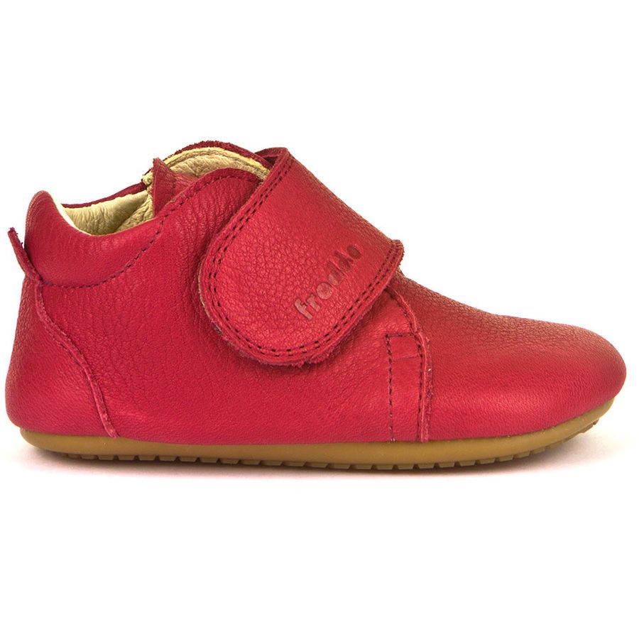 A red FRODDO PreWalker G1130005-6 shoe, perfect for little ones learning to walk