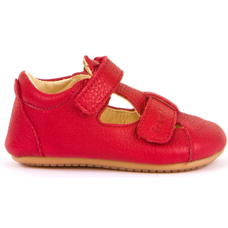 Red FRODDO PreWalker Halbsandale G1140003-6 with soft sole for infants