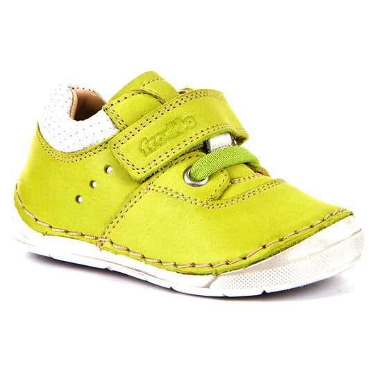 High-quality FRODDO Halbschuh G2130223-3 in vibrant apple green and white color combination