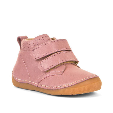 Close-up image of the FRODDO Knöchelschuh G2130251-9 in altrosa (pink) color, showcasing the elegant design and high-quality construction of the product